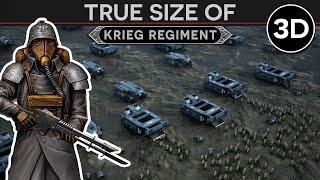 True Size of a Krieg Siege Army (Infantry) [999.M41] 3D Documentary