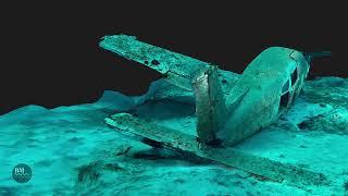 BM - Underwater photogrammetric 3D model of a Piper airplane wreck [4K video]