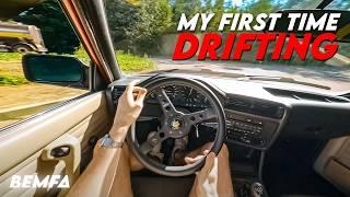 POV First Time Drifting my BMW E30 318is