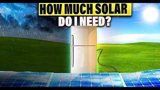 How much solar do you need to run a house fridge: RAIN or SHINE