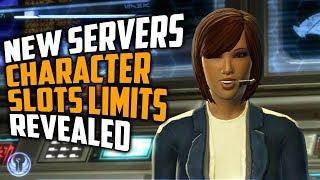 SWTOR New Servers Character Slots Limits | NA Server Location Change Update from Bioware