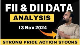 FII, DII & PRO Data Analysis For 13 Nov II Options Trader Mohit Sharma II