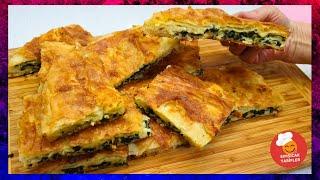 HAZIR YUFKADAN EL AÇMASI TADINDA ISPANAKLI BÖREK  Piştiği Anda Bitti (#mostviewedonyoutube)