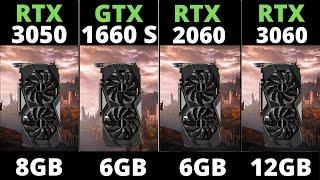 RTX 3050 VS GTX 1660 SUPER VS RTX 2060 VS RTX 3060 -  TEST IN 10 GAMES