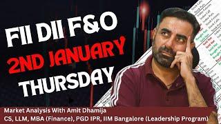 FII DII F&O Data || Nifty Banknifty Finnifty Prediction for Tomorrow Thursday 2nd January 2025