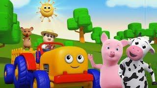 Traktorlied | Kinderreime für Kinder | lernen landwirtschaftliche Fahrzeuge | Tractor Song