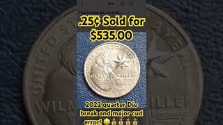 Wilma Mankiller cud error quarter sold for $535! Check your pocket change for this coin!