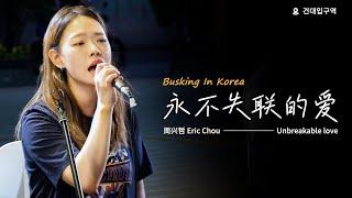 在韩国街头唱中文歌｜周兴哲 - 永不失联的爱（中韩版）｜OUBA MUSIC