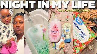 a VERY REALISTIC NIGHT in my life with my toddler as a working mom (cooking, bath time, more)