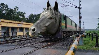 Dangerous Mad Horse Headed Agartala Garibrath Express Furious Moving out at Railgate