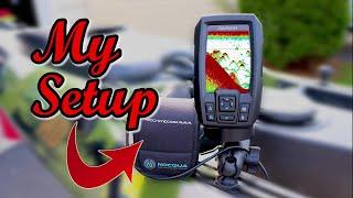 My Garmin Striker 4 Fish Finder Kayak Setup / Mount, Power, and Accessories