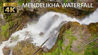 Relaxing Hike Mendelikha Waterfalls Park 4KBinaural 3D Ambient Nature Sounds Mountain Walking Tour