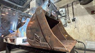 THE DIGGER BUCKET FACTORY. How it’s made factory tour.