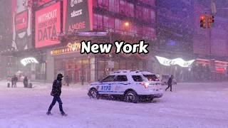 Snow Walk Night Asmr New York City