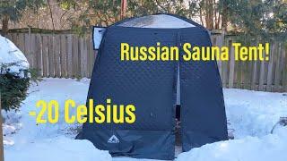 MORZH Russian Sauna Tent Review in Toronto -20° Celsius Winter