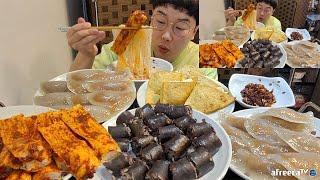 북한출신 사장님이 만든 만두 순대 국수 감자떡 두부밥 콩고기밥 묵자!