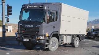 Trucks on the highway in Arizona, big cars and smaller street vehicles spotted, Truck Spotting USA