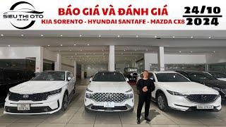 CHỌN XE NÀO KIA SORENTO, HYUNDAI SANTAFE, MAZDA CX8