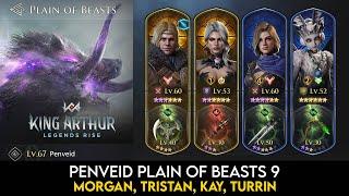 Penveid 9 vs Tristan, Morgan, Kay, Turin | King Arthur Legends Rise