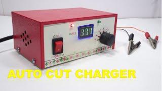 Auto cut battery charger from 220V | Automatic 12v battery charger | Step by step