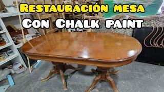 PAINTING Dining Table with CHALK PAINT and VARNISH CHANGE