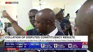 Election 2024: Chaos erupts as disputed results from E/R are collated at Tesano Police Training Sch