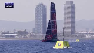 RACE SUMMARY: LV Preliminary Regatta- Day 2 Race 2 |  Emirates Team New Zealand Vs Ineos Britannia