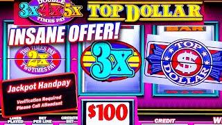 TOP DOLLAR HIGH LIMIT $200 PER SPIN  MASSIVE JACKPOT WIN ON YOUTUBE!  HANDPAY SLOT WIN