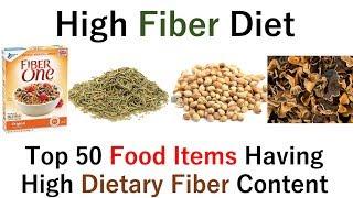 Food Items High Dietary Fiber Content