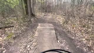 River bent Mtb trail. Shelby, Mi