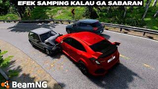 POV Mobil Ugal Karena Ingin Cepat Sampai Tujuan  BeamNG Drive Indonesia