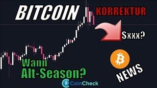 Wie weit geht die Bitcoin Korrektur & Wann startet die Altcoin Season? Krypto News Deutsch