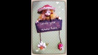 Customizable elf  plate in Cold porcelain clay #1di 4