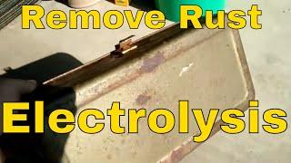 How to use electrolysis to remove rust!