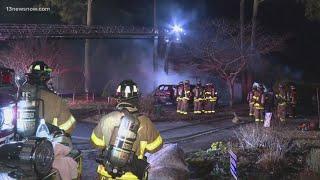 Neighbors respond to overnight house fire in Virginia Beach