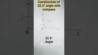 How to draw 22.5° angle with compass#shorts#viralshorts#ytshorts#trendingshorts#RB knowledge explore
