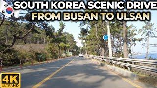 South Korea Scenic Drive from Busan to Ulsan, 4K (City center to coast)