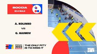 European Para Championships 09.08.2023. Artem Kolinko (UKR) vs. Gershon Haimov (ISR) (Boccia BC4)