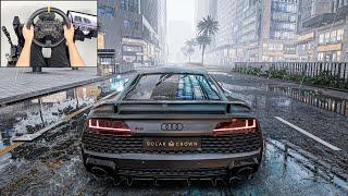 Audi R8 V10 | Test Drive Unlimited Solar Crown | Steering Wheel Gameplay