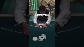 This gotta be rigged #blackjack #shortsfeed #rigged #shortsviral #gambling #shortsvideo