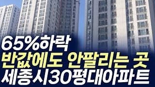 세종시 30평대 아파트,65%하락 반값에도 안팔리는 곳 (부동산 아파트 미분양 분양권 입주권 재개발 재건축)