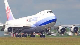 60 MINUTES HEAVY TAKE OFFS | 12x B747F, A380, B777, A350 | Amsterdam Schiphol Airport Spotting