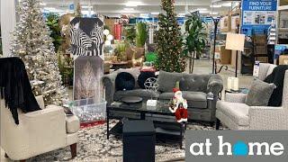 AT HOME FURNITURE SOFAS CHAIRS TABLES CHRISTMAS DECORATIONS SHOP WITH ME SHOPPING STORE WALK THROUGH