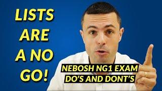 NEBOSH NG1 Exam Technique | Demonstrating understanding