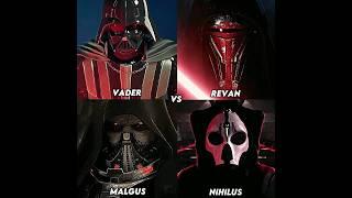 Vader vs Revan vs Malgus vs Nihilus |#starwars #shorts