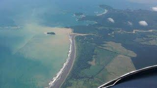 Landing and Takeoff in Manuel Antonio Costa Rica Airport  - MRQP- La Managua