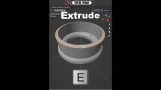 Blender Keyboard Shortcut  Extrude .