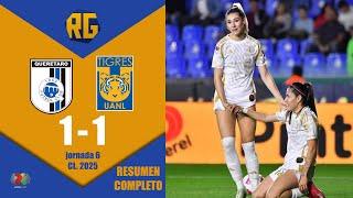 RESUMEN y GOLES | Querétaro 1-1 Tigres FEMENIL | LIGA MX FEMENIL - Jornada 6 Clausura 2025