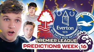 PREMIER LEAGUE PREDICTIONS WEEK 16!