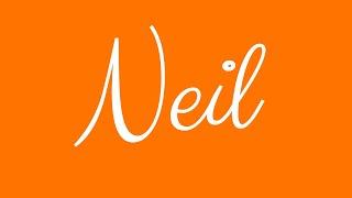 Learn how to Sign the Name Neil Stylishly in Cursive Writing